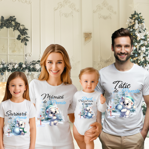 SET 4 PIESE - SET 4 TRICOURI PERSONALIZATE CRACIUN NR.118