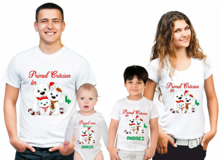SET 4 PIESE - SET 4 TRICOURI PERSONALIZATE CRACIUN NR.18