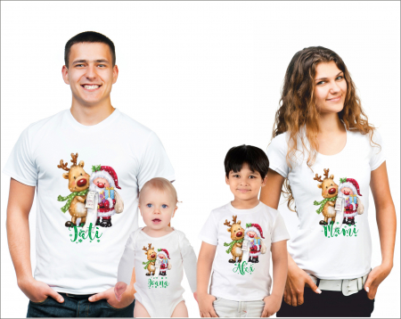 SET 4 PIESE - SET 4 TRICOURI PERSONALIZATE CRACIUN NR.51