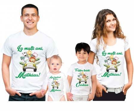TRICOURI PARINTI + COPIL - SET 4 TRICOURI PERSONALIZATE FAMILIE NR.27