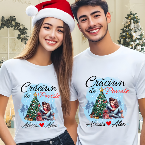 TRICOURI CUPLU CRACIUN - SET TRICOURI CUPLU PENTRU CRACIUN-  NR. 201