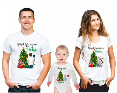 SET 3 PIESE - SET TRICOURI PERSONALIZATE CRACIUN Family 03