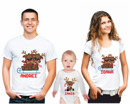 SET 3 PIESE - SET TRICOURI PERSONALIZATE CRACIUN NR.15