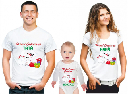 TRICOURI FAMILIE CRACIUN - SET TRICOURI PERSONALIZATE CRACIUN NR.17