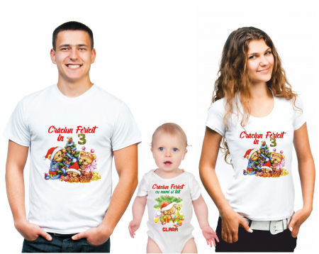 TRICOURI FAMILIE CRACIUN - SET TRICOURI PERSONALIZATE CRACIUN NR.30