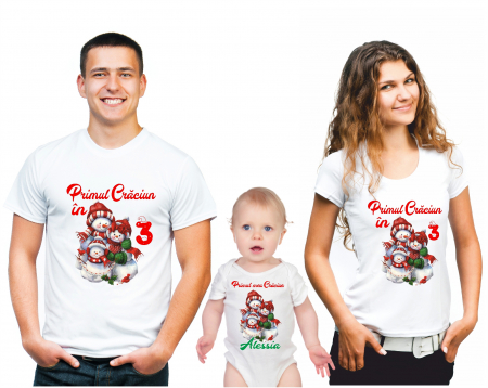 TRICOURI FAMILIE CRACIUN - SET TRICOURI PERSONALIZATE CRACIUN NR.33