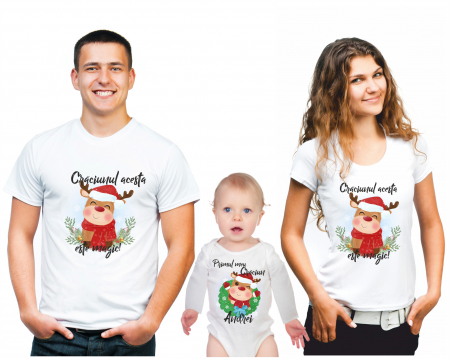 TRICOURI CRACIUN - SET TRICOURI PERSONALIZATE CRACIUN NR.34 Reni