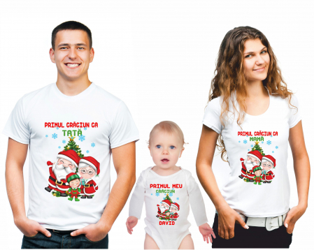 TRICOURI CRACIUN - SET TRICOURI PERSONALIZATE CRACIUN NR.36 FETITA/BAIETEL
