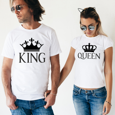 TRICOURI CUPLU - SET TRICOURI PERSONALIZATE - KING&QUEEN 2