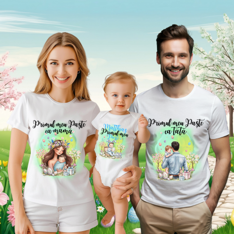 TRICOURI PENTRU FAMILIE - SET TRICOURI PERSONALIZATE PASTE -NR 501