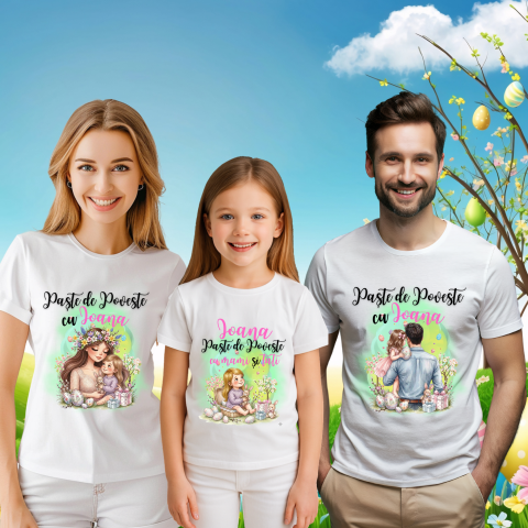 TRICOURI PENTRU FAMILIE - SET TRICOURI PERSONALIZATE PASTE -NR 502