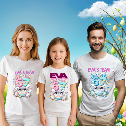 SET 3 PIESE - SET TRICOURI PERSONALIZATE PASTE -SIX  SEVEN