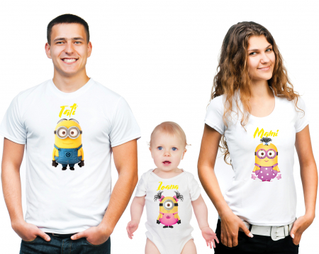 TRICOURI PARINTI + COPIL - SET TRICOURI PERSONALIZATE FAMILIE- NR.11