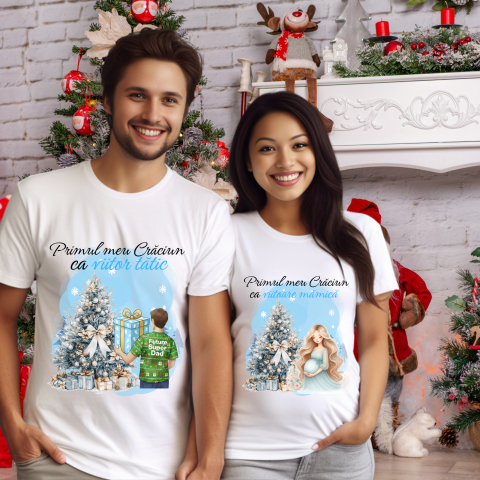 TRICOURI VIITORI PARINTI CRACIUN - TRICOURI VIITORI PARINTI, TRICOURI MATERNITATE PERSONALIZATE, TRICOURI CRACIUN VIITORI PARINTI