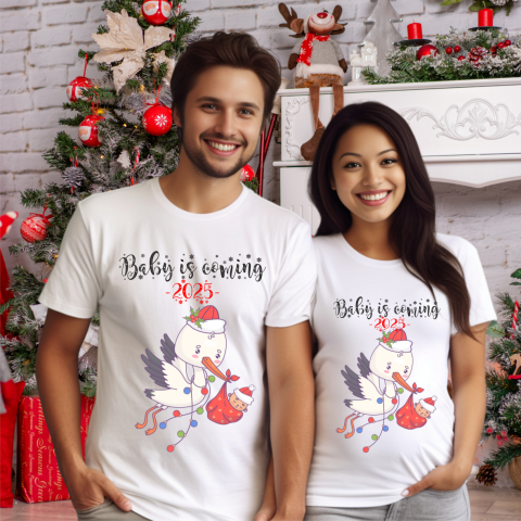 TRICOURI CUPLU CRACIUN - TRICOURI VIITORI PARINTI, TRICOURI MATERNITATE PERSONALIZATE, TRICOURI CRACIUN VIITORI PARINTI