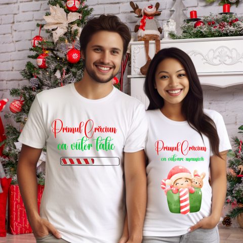 TRICOURI CRACIUN - TRICOURI VIITORI PARINTI, TRICOURI MATERNITATE PERSONALIZATE, TRICOURI CRACIUN VIITORI PARINTI