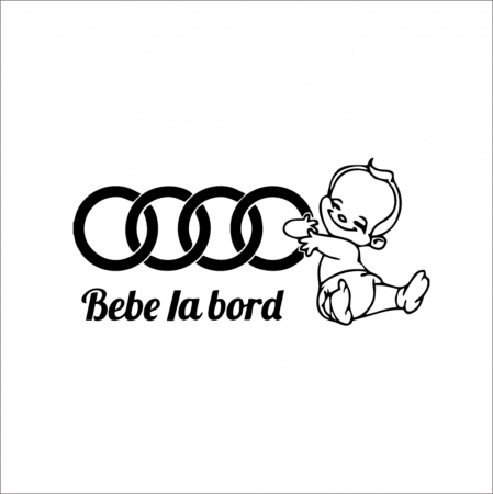 STICKER BABY ON BOARD AUDI NR.1