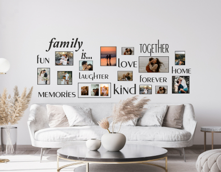 STICKERE DECORATIVE  CU CITATE - STICKER HOME NR.02 CU FOTOGRAFII