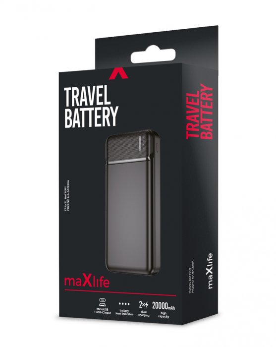 Baterie externa Maxlife MXPB-01, 20000 mAh, negru [11]