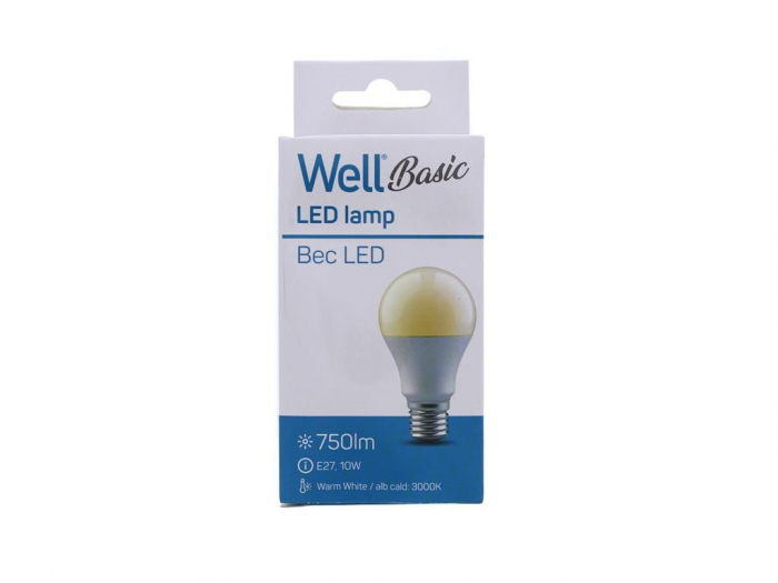 Bec LED Well-Basic A60 E27 10W 230V, lumina calda [2]