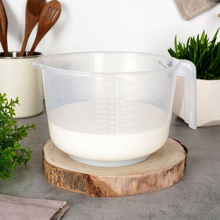 Bol Mixare Excellent Houseware, polipropilena, 24x20x14 cm, 2.5 l, transparent [2]