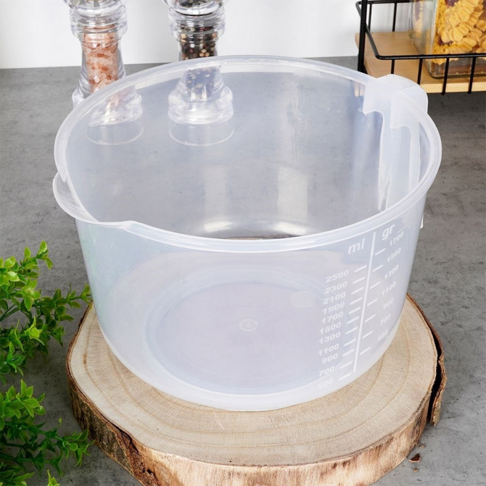 Bol Mixare Excellent Houseware, polipropilena, 24x20x14 cm, 2.5 l, transparent [9]