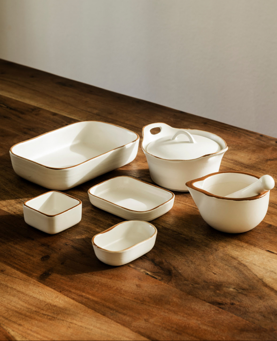 Excellent Houseware serving bowl, ceramic, 22x15x4 cm, 0.9 l, white [5]