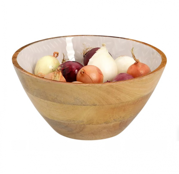 Bol Zeller, lemn de mango, 25x13 cm, maro/bej [2]
