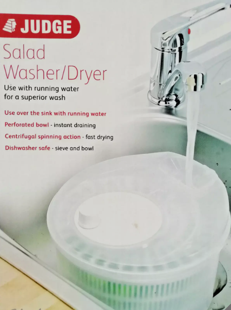 Bol uscare salata Judge Kitchen, plastic/polipropilena, 23x23x17 cm, alb [5]