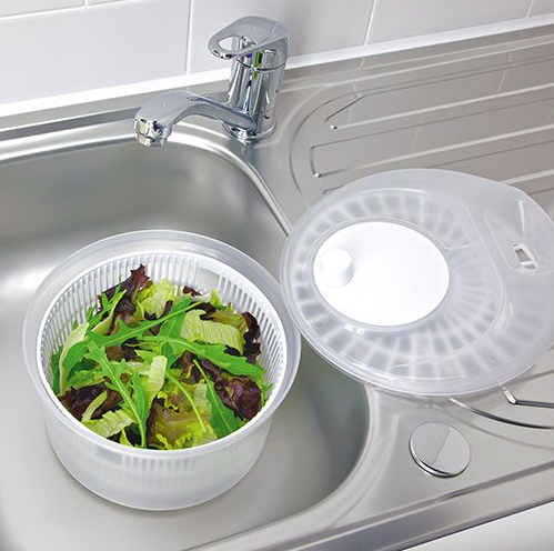 Bol uscare salata Judge Kitchen, plastic/polipropilena, 23x23x17 cm, alb [4]