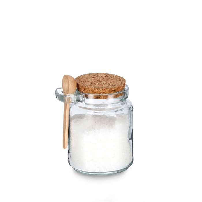 Borcan depozitare Zeller, sticla/pluta, 7.2x10.5 cm, 0.24 l, transparent [3]