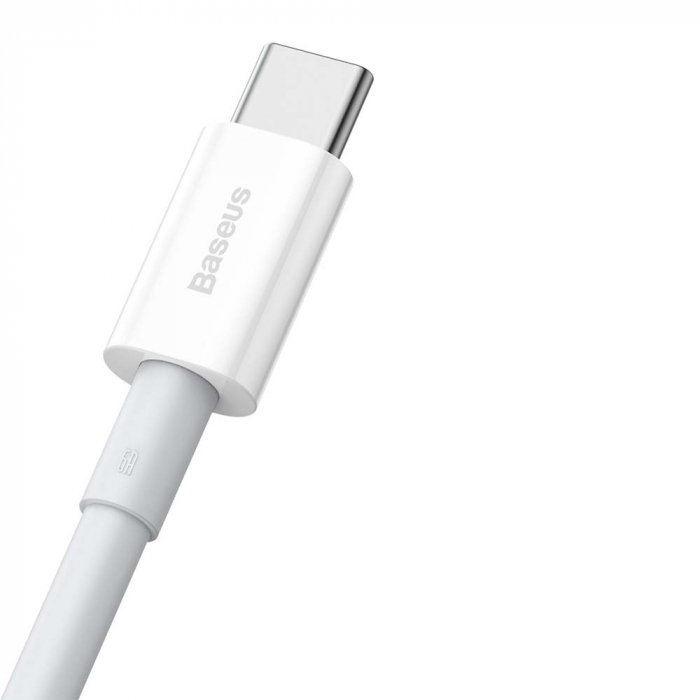 Baseus Superior Charging and Data Transfer Cable, USB to USB-C to Lightning, 2 m, 2.4 A, 66W, 480Mbps, White [4]