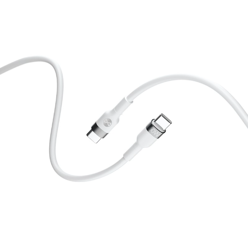 Forever Flexible charging and data transfer cable, USB-C to USB-C, 1.0 m, 60W, 3A, white [2]