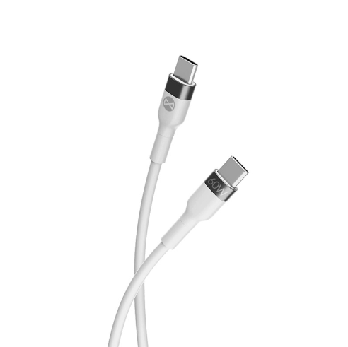 Forever Flexible charging and data transfer cable, USB-C to USB-C, 1.0 m, 60W, 3A, white [3]