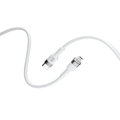 Cablu incarcare si transfer de date Forever Flexible, USB-C la Lightning, 2.0 m, 20W, 3A, alb [3]