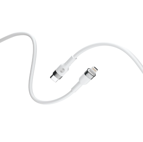 Forever Flexible charging and data transfer cable, USB to Lightning, 2.0 m, 20W, white [4]