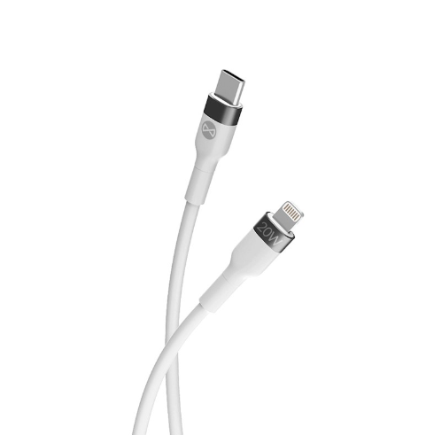 Forever Flexible charging and data transfer cable, USB to Lightning, 2.0 m, 20W, white [3]