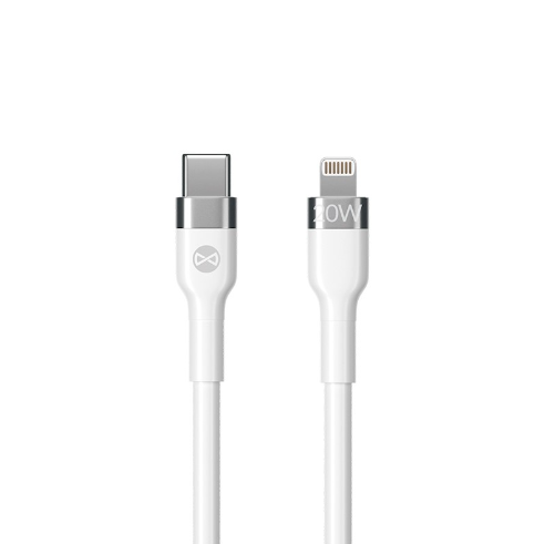 Forever Flexible charging and data transfer cable, USB to Lightning, 2.0 m, 20W, white [2]