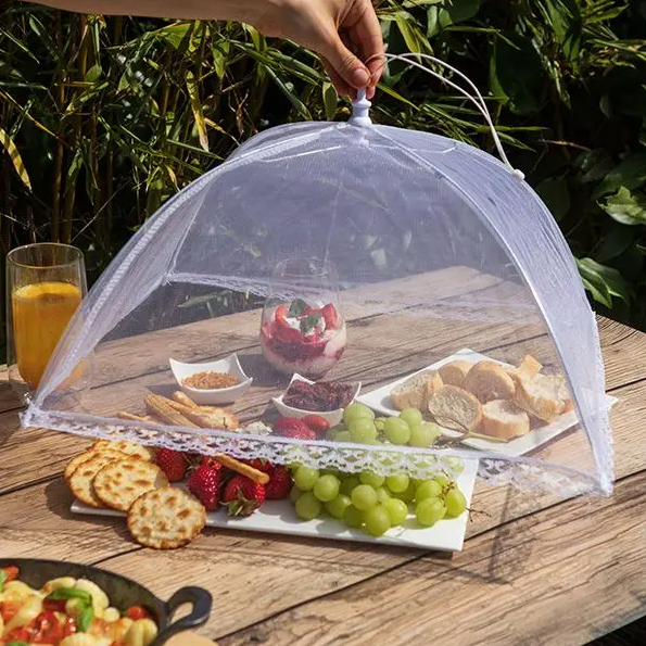 Capac pentru acoperirea alimentelor Judge Kitchen, poliester/plastic, 35x35x14 cm, alb [2]