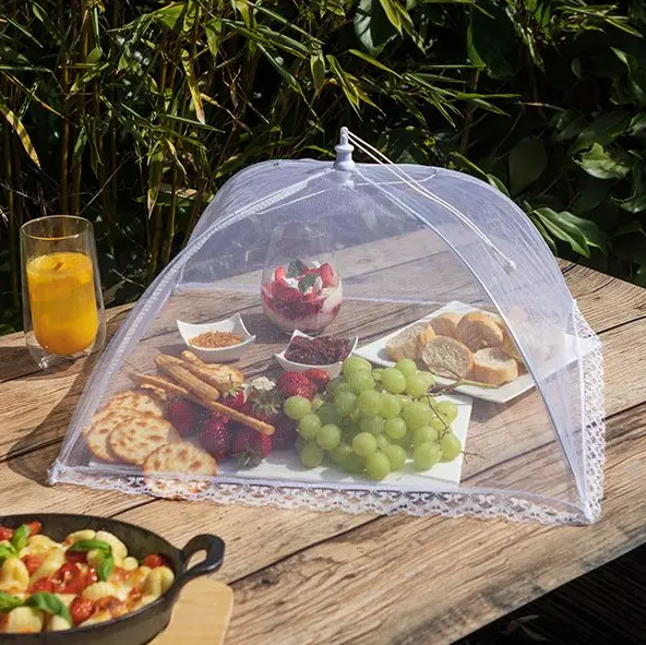 Capac pentru acoperirea alimentelor Judge Kitchen, poliester/plastic, 35x35x14 cm, alb [3]