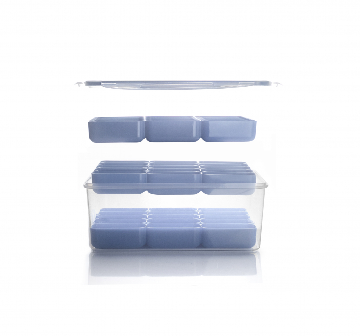 Caserola depozitare crochete Ibili-Kitchen Aids, plastic, 27x19x10.5 cm, albastru [2]