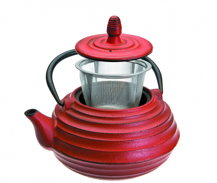 Ceainic cu infuzor Ibili-Ceylan, fonta, 16.5x9.5 cm, 700 ml, rosu [2]