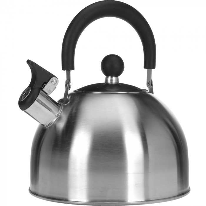 Ceainic Excellent Houseware-Clasico, otel inoxidabil, 19x12 cm, argintiu/negru [1]