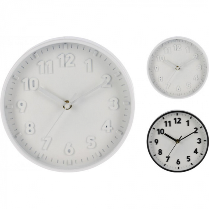 Ceas decorativ Excellent Houseware, polipropilena, 20 cm, alb [2]