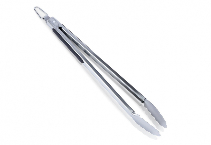 Cleste gratar BBQ, otel inoxidabil, 43 cm, argintiu/negru [4]