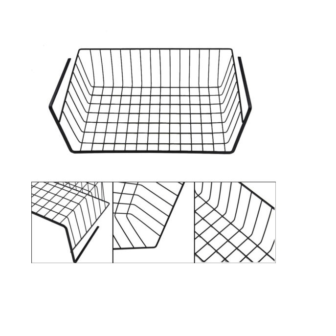 Cos depozitare atasabil Zeller, metal, 41x26x15 cm, negru [4]