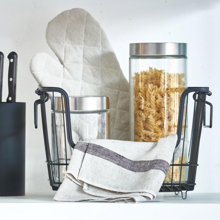 Zeller storage basket, metal, 33x27x21.5 cm, black [3]