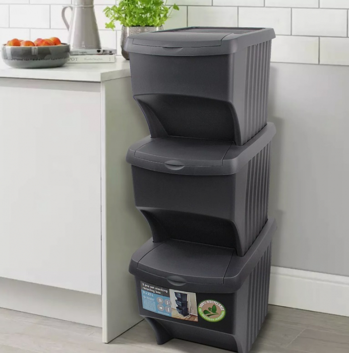 Excellent Houseware waste bin, polypropylene, 40x30x33 cm, 20 l, black [5]