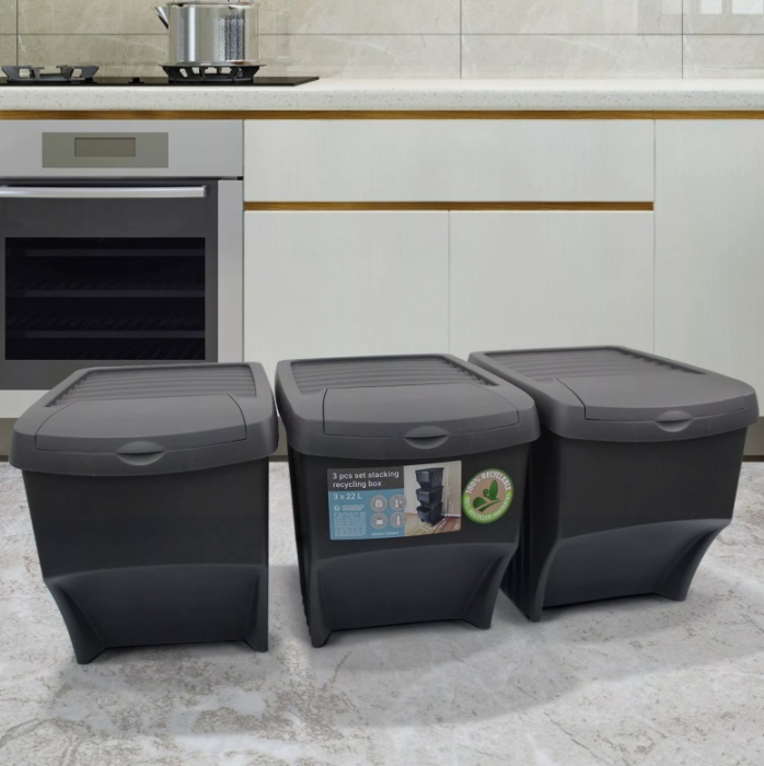 Excellent Houseware waste bin, polypropylene, 40x30x33 cm, 20 l, black [6]