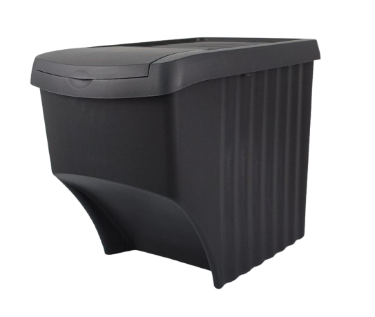 Excellent Houseware waste bin, polypropylene, 40x30x33 cm, 20 l, black [2]